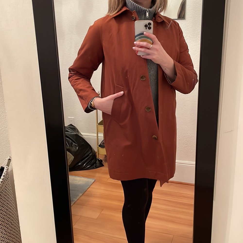 Everlane Rust Brown Pea Coat - Picture 7 of 9